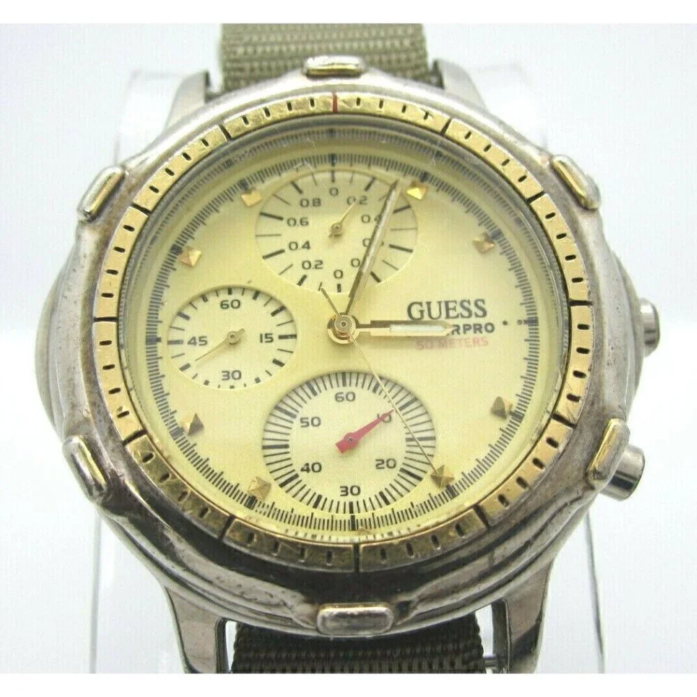 Men's Guess 50m WaterPro Chrono Analog 43mm Dial Watch (D503)